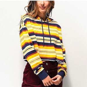 Zine Zumiez Striped Crop Hoodie Women’s Small